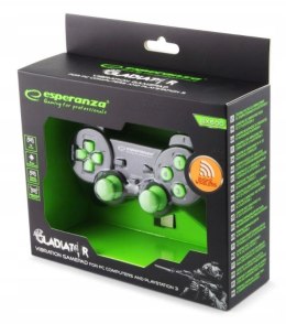 Gamepad bezprzewodowy Esperanza GLADIATOR EGG108G (PC, PS3; kolor czarny)