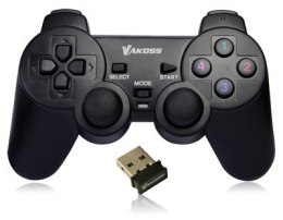 Gamepad bezprzewodowy VAKOSS GP-3925BK (PC, PS3; kolor czarny)