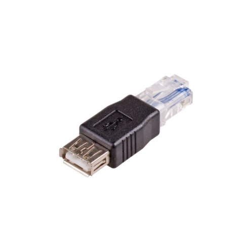 Adapter Akyga AK-AD-27 (USB 2.0 F - RJ45 M; kolor czarny)