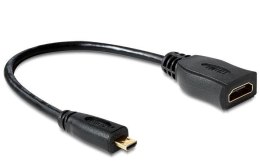 Adapter DELOCK 65391 (Micro HDMI M - HDMI F; 0,23m; kolor czarny)