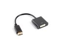 Adapter Lanberg AD-0007-BK (DisplayPort M - DVI-D F; 0,10m; kolor czarny)