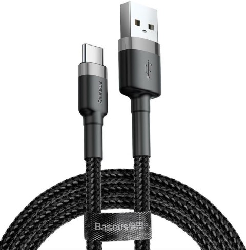 BASEUS CABLE USB DO USB-C CAFULE 3A 0.5M, SZARY