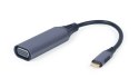 GEMBIRD ADAPTER USB TYP-C DO VGA NA KABLU, KOLOR SZARY