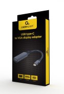 GEMBIRD ADAPTER USB TYP-C DO VGA NA KABLU, KOLOR SZARY