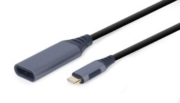 GEMBIRD ADAPTER Z USB TYPE-C DO DISPLAYPORT NA KABLU SZARY