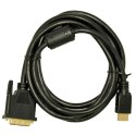 Kabel Akyga AK-AV-13 (DVI-D M - HDMI M; 3m; kolor czarny)