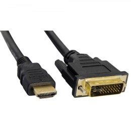 Kabel Akyga AK-AV-13 (DVI-D M - HDMI M; 3m; kolor czarny)