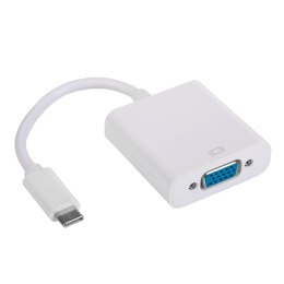 Konwerter Akyga AK-AD-55 (D-Sub (VGA) F - USB typu C M; 0,15m; kolor biały)