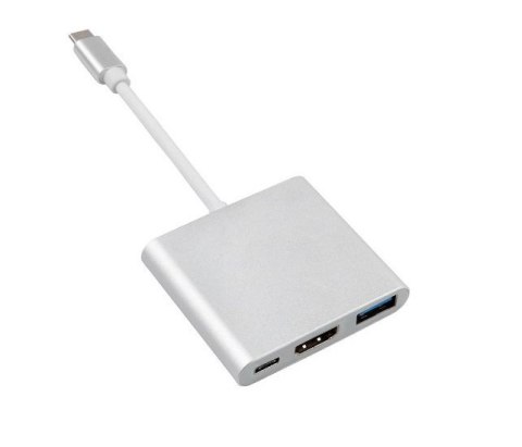 MACLEAN ADAPTER USB 3.1 C-HDMI 4K + USB 3.0 + USB C MCTV-840