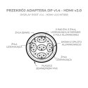 MONTIS ADAPTER DISPLAYPORT V1.4-HDMI V2.0 20CM MT0