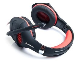 Słuchawki gamingowe REAL-EL GDX-7600 (black/red, z wbudowanym mikrofonem)