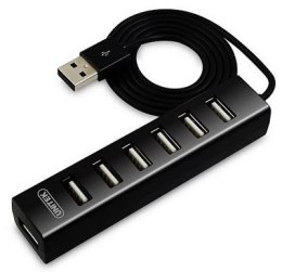 UNITEK HUB 7X USB 2.0 CZARNY, Y-2160