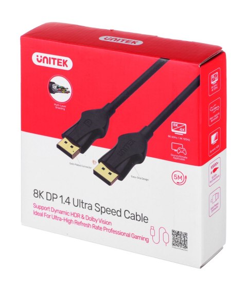 UNITEK KABEL DISPLAYPORT 1.4 8K@60HZ, C1624BK-5M