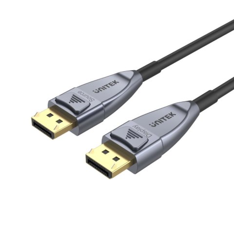 UNITEK KABEL DISPLAYPORT OPTYCZNY 1.4, AOC 8K, 10M