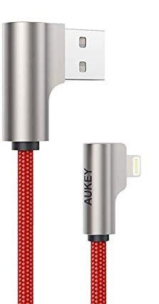 AUKEY CB-AL01 RED OEM KABEL LIGHTNING 2M 90°