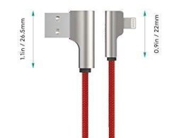 AUKEY CB-AL01 RED OEM KABEL LIGHTNING 2M 90°