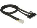 DELOCK KABEL ROZDZIELACZ ZASILANIA PCI-E 6PIN(F)->2X PCI-E 8PIN(M) 30CM OPLOT 85455