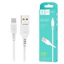 DENMEN KABEL USB MICRO 2.4A BIAŁY 1M D01V