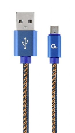 GEMBIRD KABEL MICRO USB 2.0 AM-MBM5P (METALOWE WTYKI, OPLOT NYLONOWY JEANS) 1M