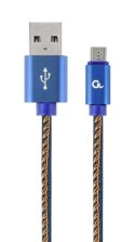 GEMBIRD KABEL MICRO USB 2.0 AM-MBM5P (METALOWE WTYKI, OPLOT NYLONOWY JEANS) 2M