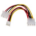 Kabel Akyga AK-CA-14 (Molex 4-pin F - miniMOLEX, Molex 4-pin M; 0,15m; wielokolorowy)