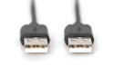 Kabel Assmann AK-300100-010-S (USB 2.0 typu A M - USB 2.0 typu A M; 1m; kolor czarny)