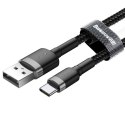 Kabel Baseus Cafule CATKLF-BG1 (USB 2.0 - USB typu C ; 1m; kolor szaro-czarny)