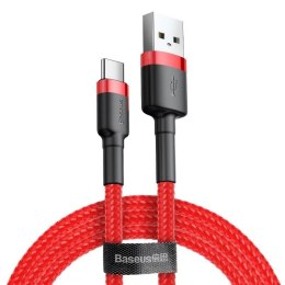 Kabel Baseus Cafule CATKLF-C09 (USB 2.0 - USB typu C ; 2m; kolor czarno-czerwony)