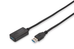 Kabel DIGITUS DA-73104 (USB M - USB F; 5m; kolor czarny)