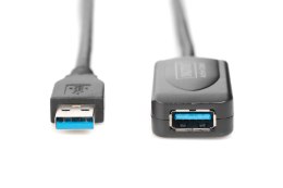 Kabel DIGITUS DA-73104 (USB M - USB F; 5m; kolor czarny)