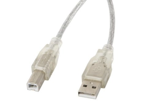 Kabel Lanberg CA-USBA-12CC-0018-TR (USB 2.0 M - USB 2.0 M; 1,8m; kolor przeźroczysty)