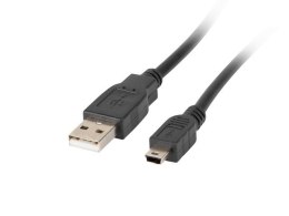 Kabel Lanberg CA-USBK-11CC-0018-BK (USB 2.0 M - Mini USB M; 1,8m; kolor czarny)