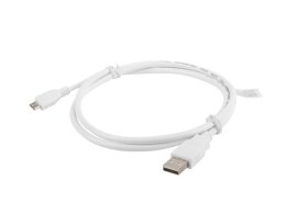 Kabel Lanberg CA-USBM-10CC-0010-W (USB 2.0 M - Micro USB M; 1m; kolor biały)