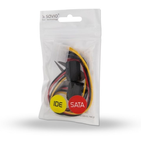 Kabel SAVIO AK-19 (Molex 4-pin - SATA ; 0,18m)