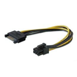 Kabel SAVIO AK-20 (SATA 15-pin M - 6-Pin M; 0,18m; kolor czarny, kolor żółty)