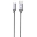 Kabel Silicon Power Boost Link Nylon LK30AC, QC3.0 USB - USB typ C 1m, grey