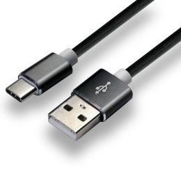 Kabel zasilający everActive CBS-1CB (USB - USB typu C ; 1m; kolor czarny)