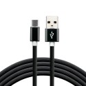 Kabel zasilający everActive CBS-1CB (USB - USB typu C ; 1m; kolor czarny)