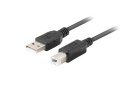 LANBERG KABEL USB-A->USB-B M/M 2.0 1M FERRYT CZARNY BOX CA-USBA-15CU-0010-BK