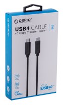 ORICO KABEL USB-C 4.0, 100W, 8K60HZ, 40 GBPS, 0,8M