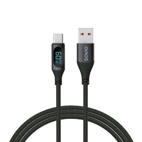 SAVIO KABEL USB - USB-C Z WYŚWIETLACZEM, 1M CL-172