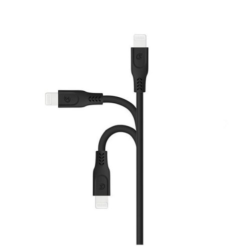 SOMOSTEL KABEL USB IPHONE 3.1A SOMOSTEL CZARNY 3100MAH QUICK CHARGER QC 3.0 1M POWERLINE SMS-BT09 BLACK