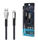 SOMOSTEL KABEL USB MICRO 2.4A NIEBIESKI 2400MAH QUICK CHARGER QC 3.0 1M METALOWE WTYKI BW02