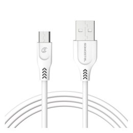 SOMOSTEL KABEL USB MICRO 3.1A BIAŁY 3100MAH QUICK CHARGER QC 3.0 1M POWERLINE SMS-BT09 BIALY