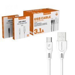 SOMOSTEL KABEL USB MICRO 3.1A BIAŁY 3100MAH QUICK CHARGER QC 3.0 1M POWERLINE SMS-BT09 BIALY