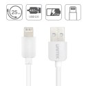 UNITEK KABEL USB USB-A - LIGHTNING, 25CM, C14014WH