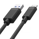 UNITEK USB CABLE USB-A — USB-C 25CM, Y-C480BK