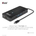 Club 3D CSV-1595 USB GEN1 TYPE-C 7-IN-1 HUB WITH 2XHDMI, 2USB GEN1 TYPE-A, 1 RJ45, 1X3.5MM AUDIO, 1XUSB GEN1 TYPE-C 100W FEMALE 