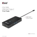 Club 3D CSV-1595 USB GEN1 TYPE-C 7-IN-1 HUB WITH 2XHDMI, 2USB GEN1 TYPE-A, 1 RJ45, 1X3.5MM AUDIO, 1XUSB GEN1 TYPE-C 100W FEMALE 