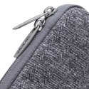 RIVACASE ETUI NA LAPTOP 13,3" EGMONT, SZARE, SKÓRA EKOLOGICZNA I TWEED, KIESZEŃ NA AKCESORIA